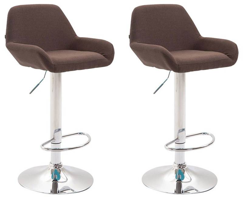 CLP Barhocker Braga Stoff (2er Set, 2 St., 2er), drehbar und höhenverstellbar von CLP