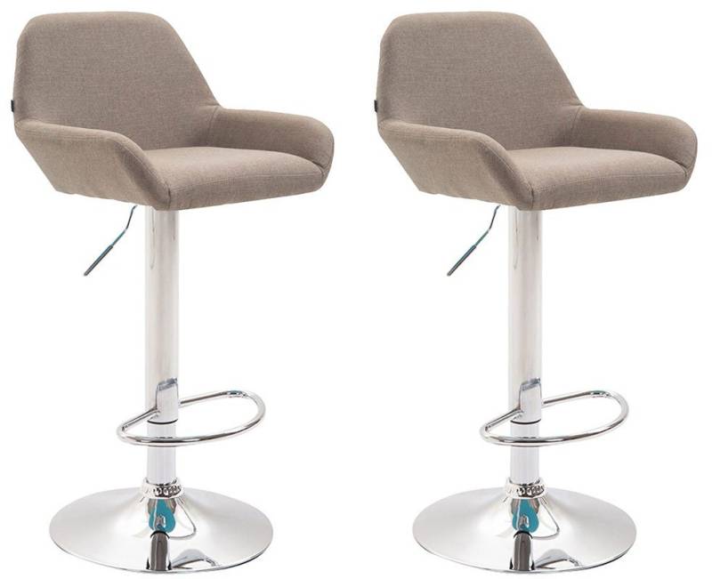 CLP Barhocker Braga Stoff (2er Set, 2 St., 2er), drehbar und höhenverstellbar von CLP