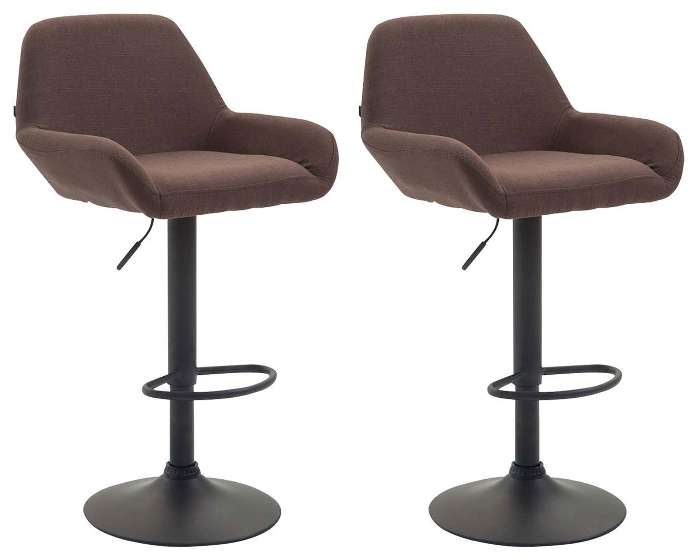 CLP Barhocker Braga Stoff (2er Set, 2 St., 2er), drehbar und höhenverstellbar von CLP