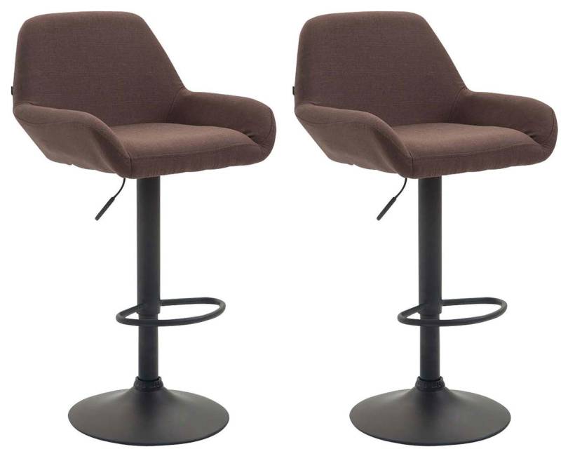 CLP Barhocker Braga Stoff (2er Set, 2 St., 2er), drehbar und höhenverstellbar von CLP