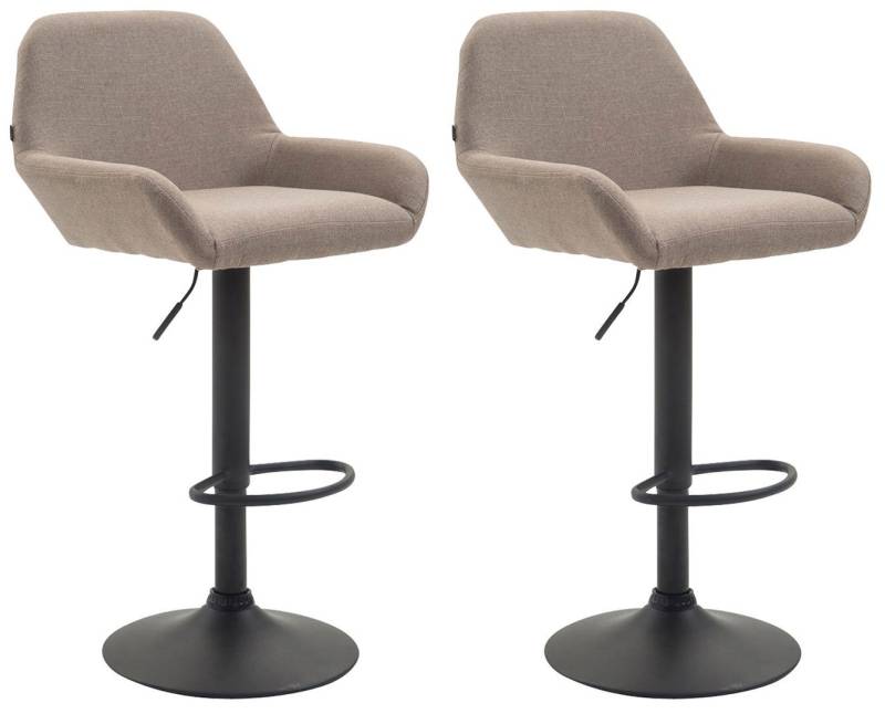 CLP Barhocker Braga Stoff (2er Set, 2 St., 2er), drehbar und höhenverstellbar von CLP
