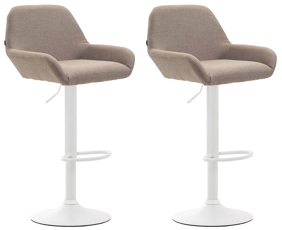 CLP Barhocker Braga Stoff (2er Set, 2 St., 2er), drehbar und höhenverstellbar von CLP