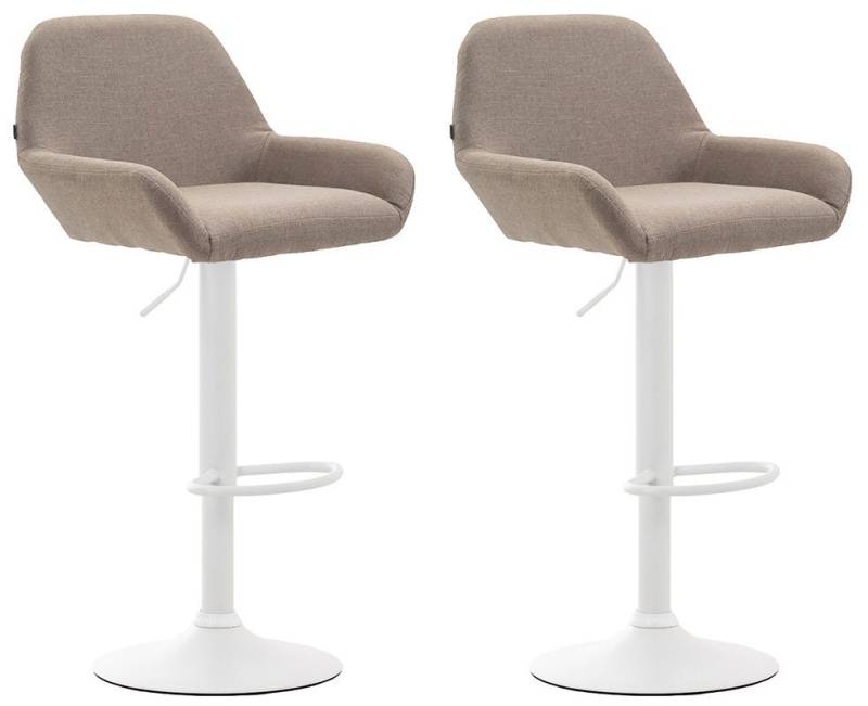 CLP Barhocker Braga Stoff (2er Set, 2 St., 2er), drehbar und höhenverstellbar von CLP