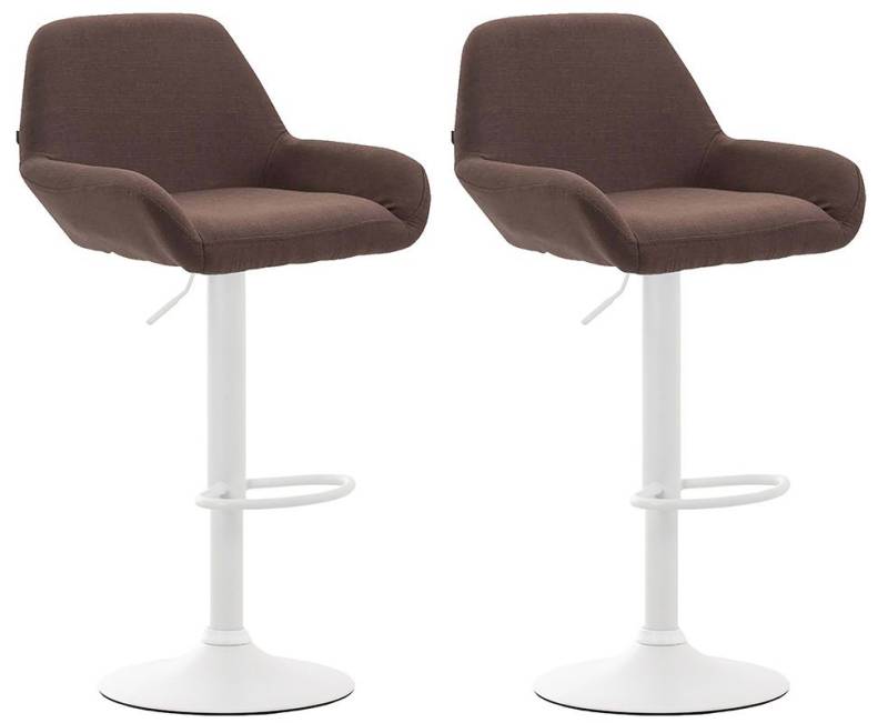 CLP Barhocker Braga Stoff (2er Set, 2 St., 2er), drehbar und höhenverstellbar von CLP