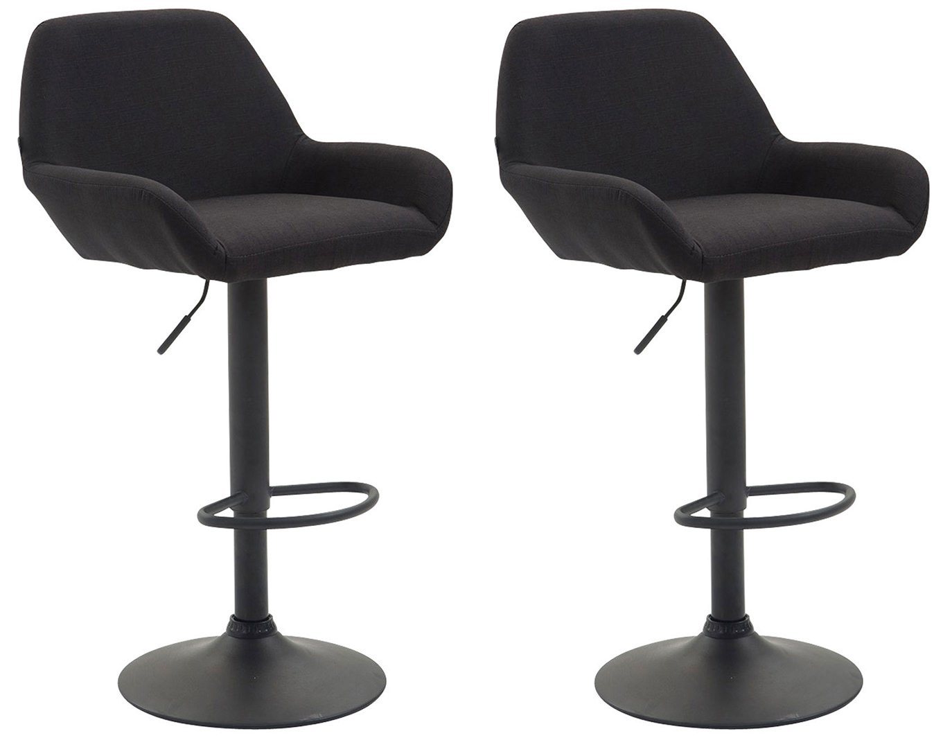 CLP Barhocker Braga Stoff (2er Set, 2 St., 2er), drehbar und höhenverstellbar von CLP