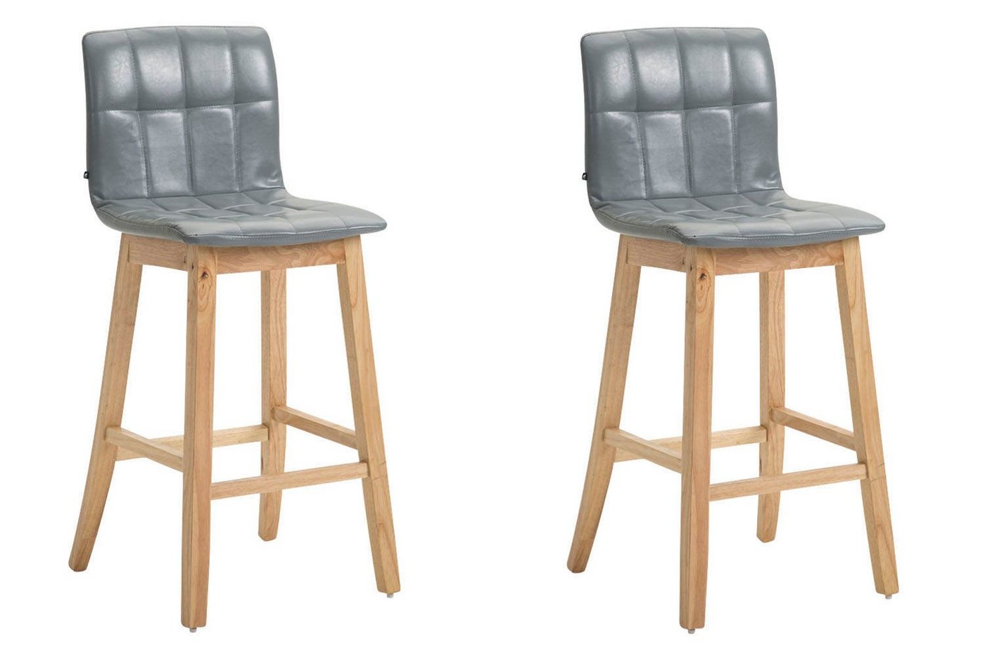 CLP Barhocker Bregenz Kunstleder (2er Set, 2 St., 2er), mit robustem Holzgestell von CLP
