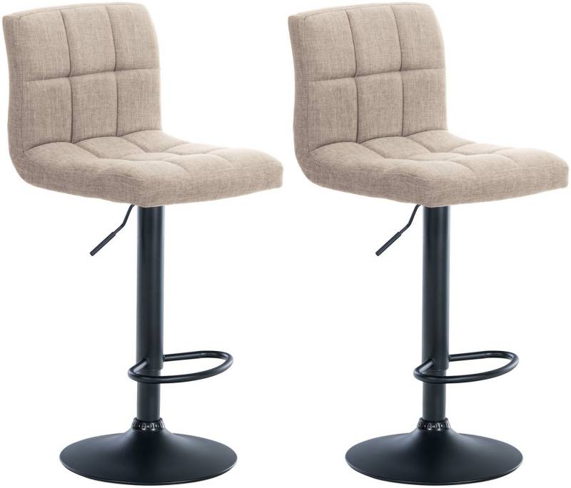 CLP Barhocker Calma Stoff (2er Set, 2 St., 2er), höenverstellbar und 360° drehbar von CLP