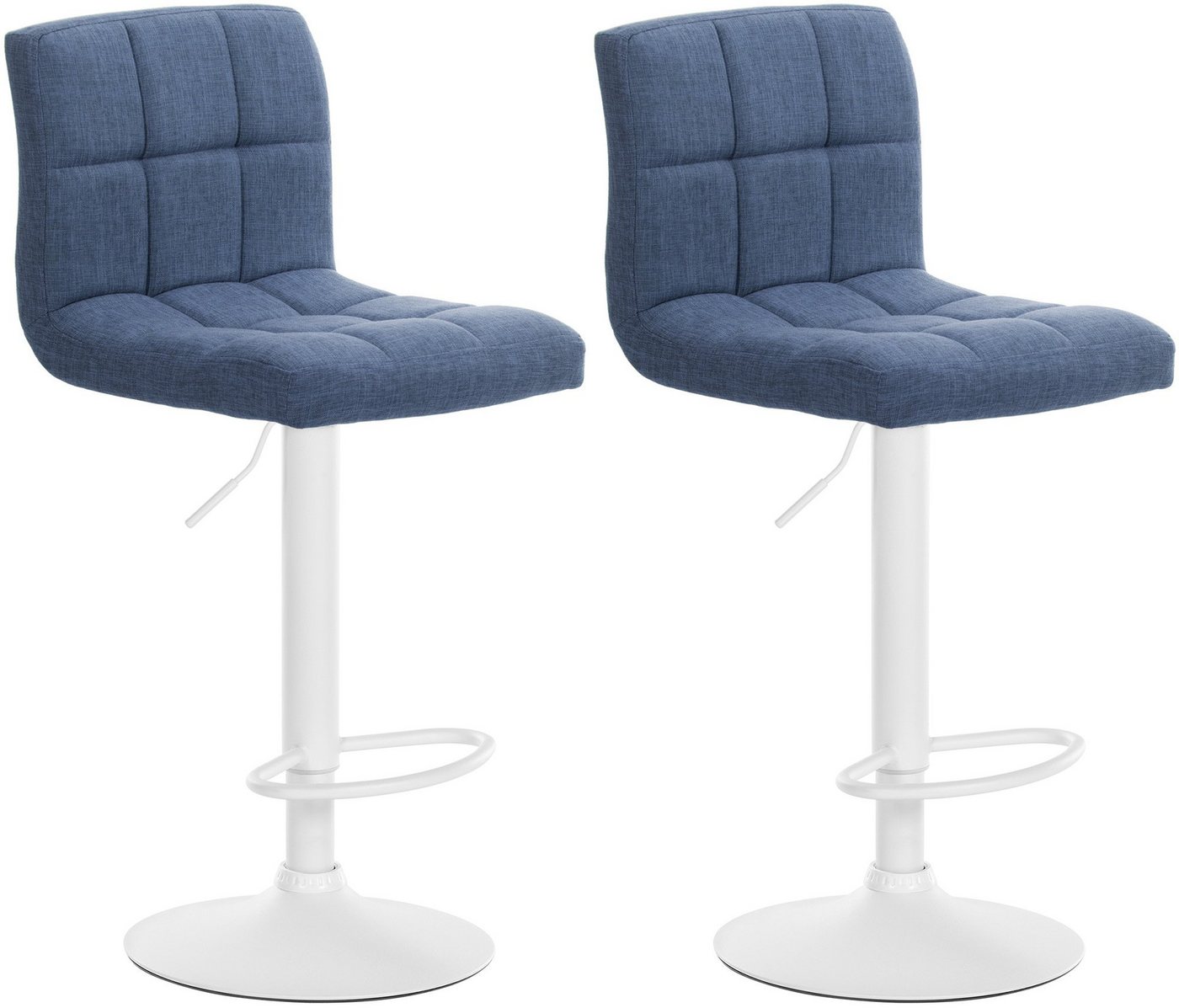 CLP Barhocker Calma Stoff (2er Set, 2 St., 2er), höenverstellbar und 360° drehbar von CLP