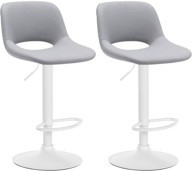 CLP Barhocker Camden (2er Set, 2 St., 2er), Kunstleder-Bezug, höhenverstellbar von CLP