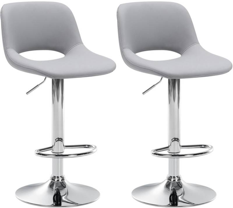 CLP Barhocker Camden (2er Set, 2 St., 2er), Kunstleder-Bezug, höhenverstellbar von CLP