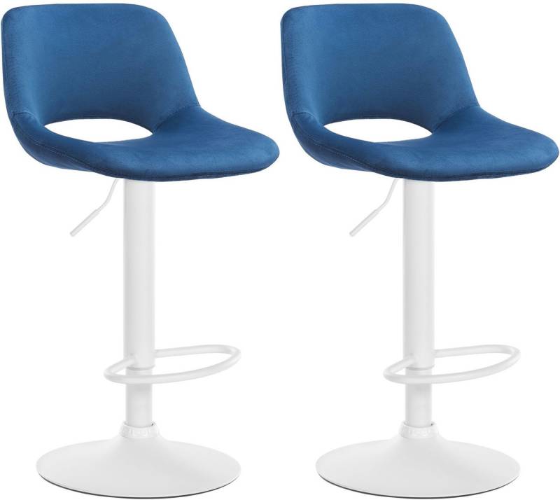 CLP Barhocker Camden (2er Set, 2 St., 2er), mit Samt-Bezug, höhenverstellbar von CLP