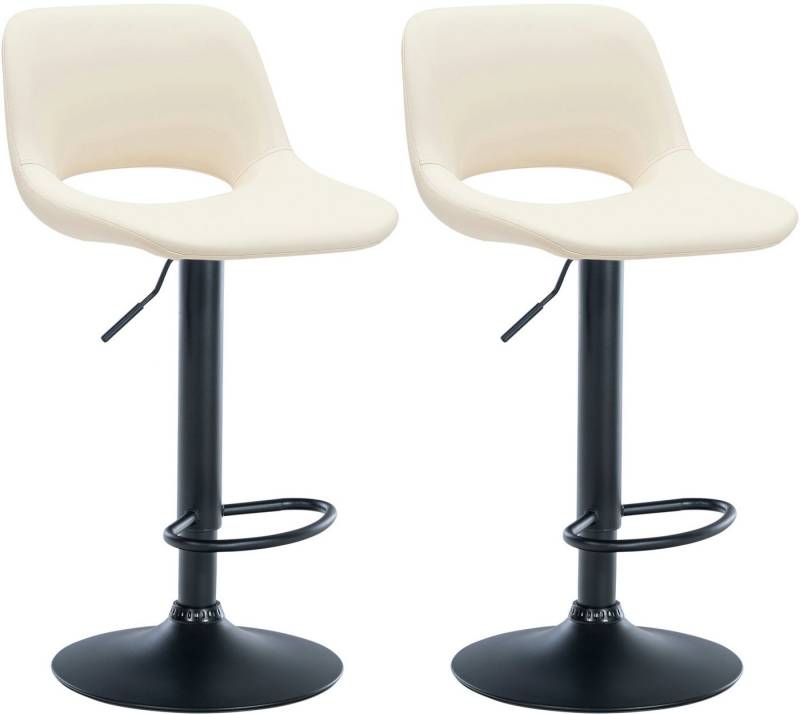 CLP Barhocker Camden (2er Set, 2 St., 2er), Kunstleder-Bezug, höhenverstellbar von CLP