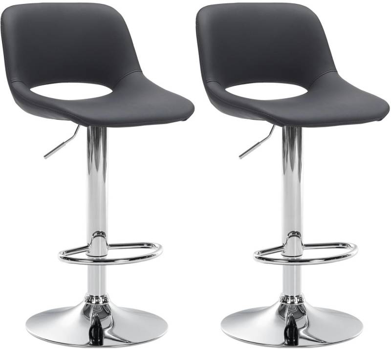 CLP Barhocker Camden (2er Set, 2 St., 2er), Kunstleder-Bezug, höhenverstellbar von CLP