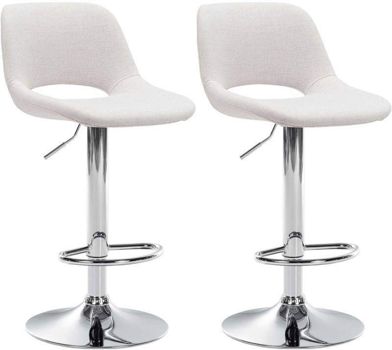 CLP Barhocker Camden (2er Set, 2 St., 2er), mit Stoff-Bezug, höhenverstellbar von CLP