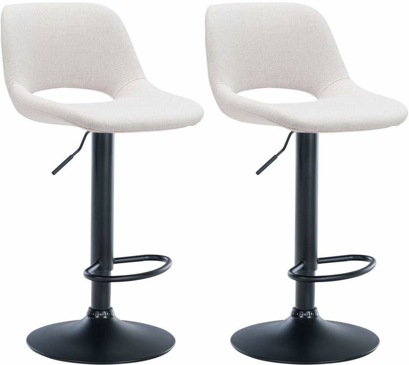 CLP Barhocker Camden (2er Set, 2 St., 2er), mit Stoff-Bezug, höhenverstellbar von CLP