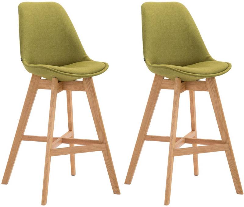 CLP Barhocker Cannes (2er Set, 2 St., 2er), Stoff-Bezug, Rückenlehnen, Fußstütze von CLP