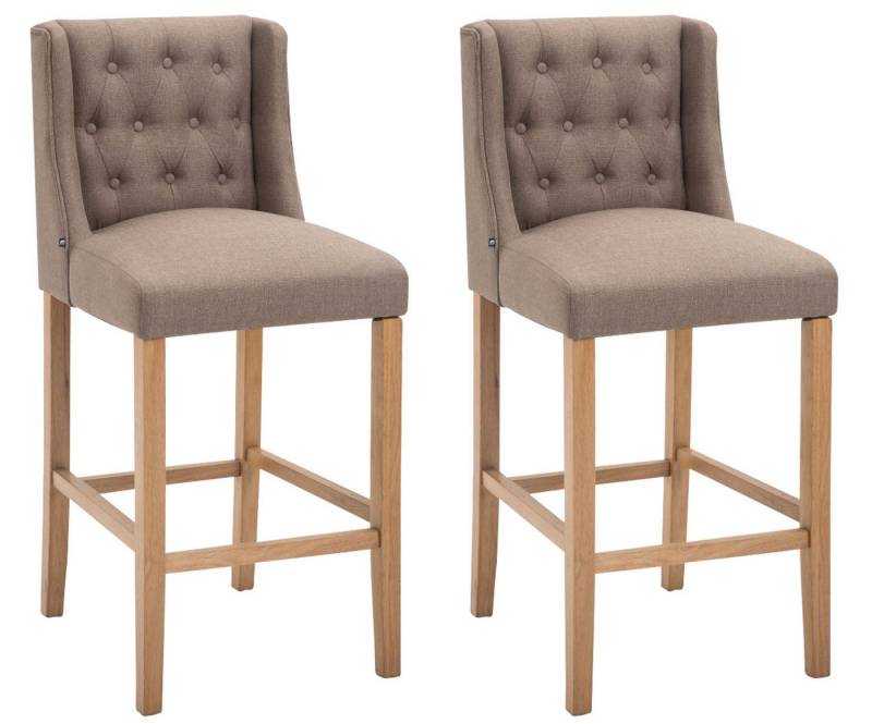 CLP Barhocker Cassandra Stoff (2er Set, 2 St., 2er), mit gestepptem Bezug von CLP