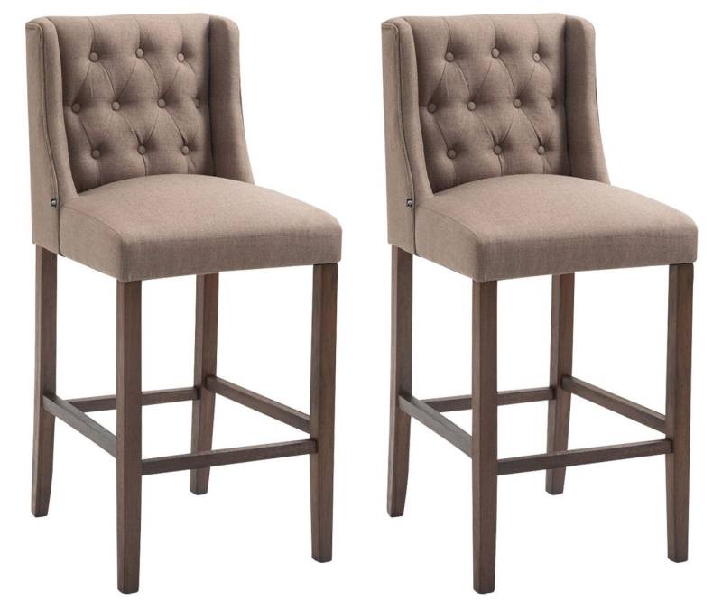 CLP Barhocker Cassandra Stoff (2er Set, 2 St., 2er), mit gestepptem Bezug von CLP