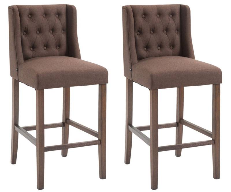 CLP Barhocker Cassandra Stoff (2er Set, 2 St., 2er), mit gestepptem Bezug von CLP