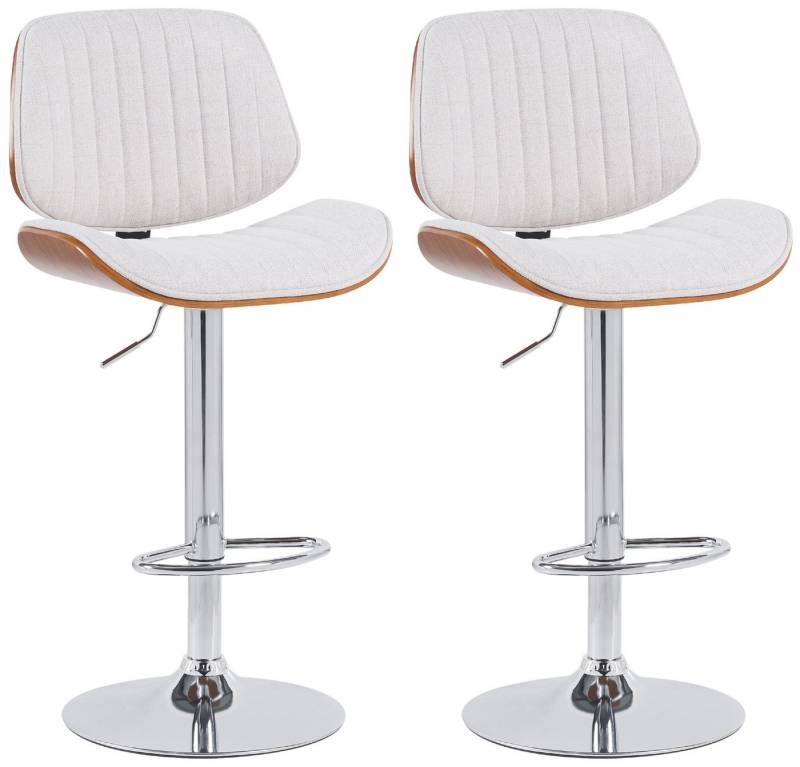 CLP Barhocker Clawson (2er Set, 2 St., 2er), Stoffbezug, Bugholzrahmen, Metallgestell von CLP