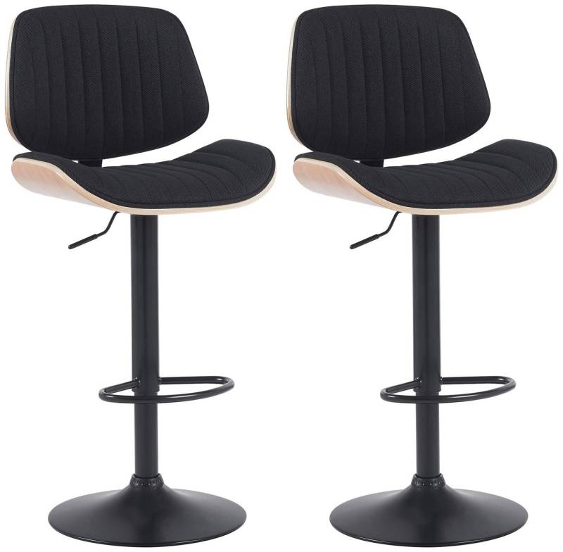 CLP Barhocker Clawson (2er Set, 2 St., 2er), Stoffbezug, Bugholzrahmen, Metallgestell von CLP