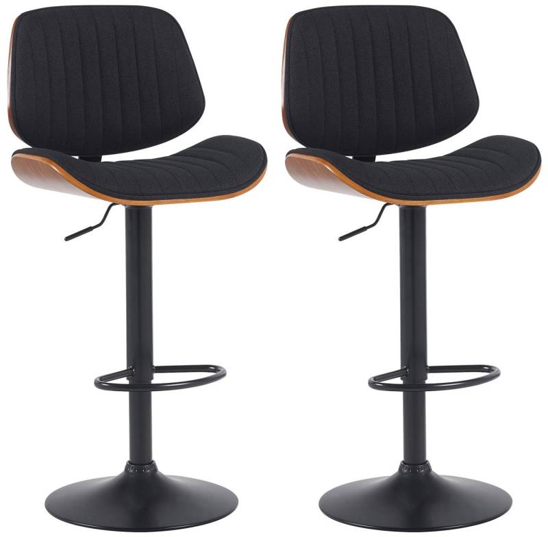 CLP Barhocker Clawson (2er Set, 2 St., 2er), Stoffbezug, Bugholzrahmen, Metallgestell von CLP