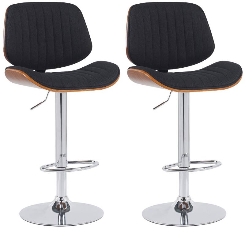 CLP Barhocker Clawson (2er Set, 2 St., 2er), Stoffbezug, Bugholzrahmen, Metallgestell von CLP