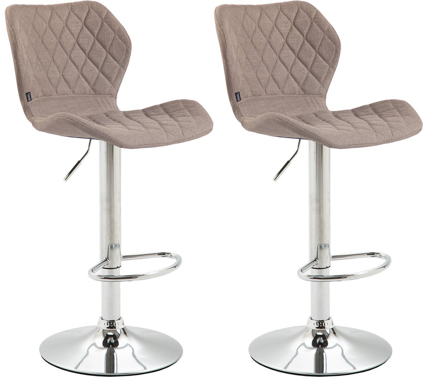 CLP Barhocker Cork Stoff (2er Set, 2 St., 2er), drehbar mit Höhenverstellung von CLP