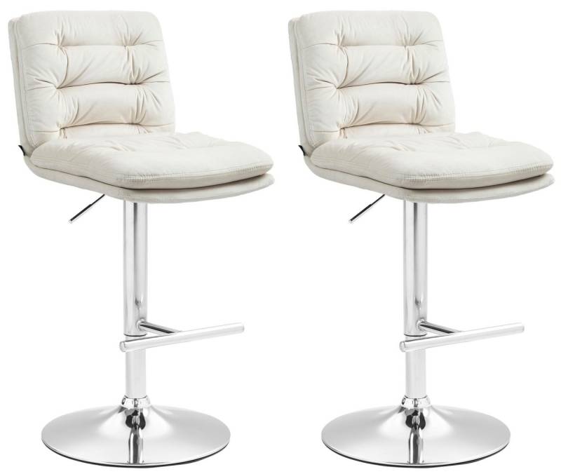 CLP Barhocker Damar (2er Set, 2 St., 2er), mit Samtbezug, drehbar und höhenverstellbar von CLP