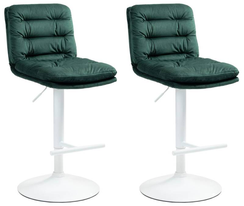 CLP Barhocker Damar (2er Set, 2 St., 2er), mit Samtbezug, drehbar und höhenverstellbar von CLP