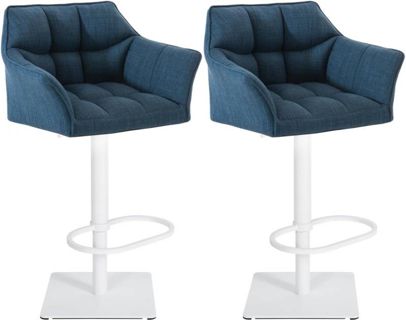 CLP Barhocker Damaso (2er Set, 2 St., 2er), mit Stoff-Bezug, höhenverstellbar von CLP
