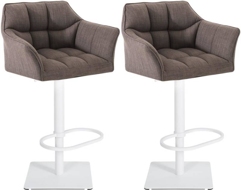 CLP Barhocker Damaso (2er Set, 2 St., 2er), mit Stoff-Bezug, höhenverstellbar von CLP