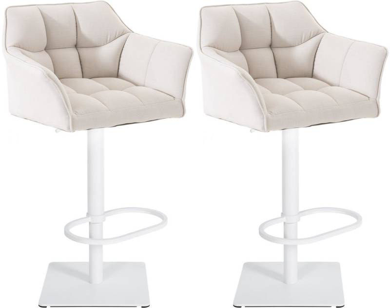 CLP Barhocker Damaso (2er Set, 2 St., 2er), mit Stoff-Bezug, höhenverstellbar von CLP