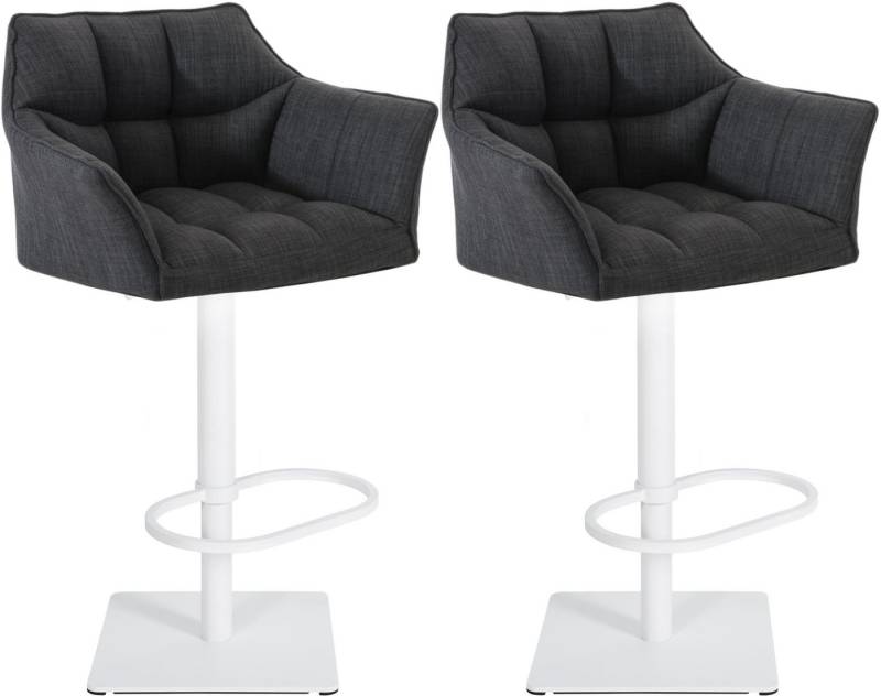 CLP Barhocker Damaso (2er Set, 2 St., 2er), mit Stoff-Bezug, höhenverstellbar von CLP