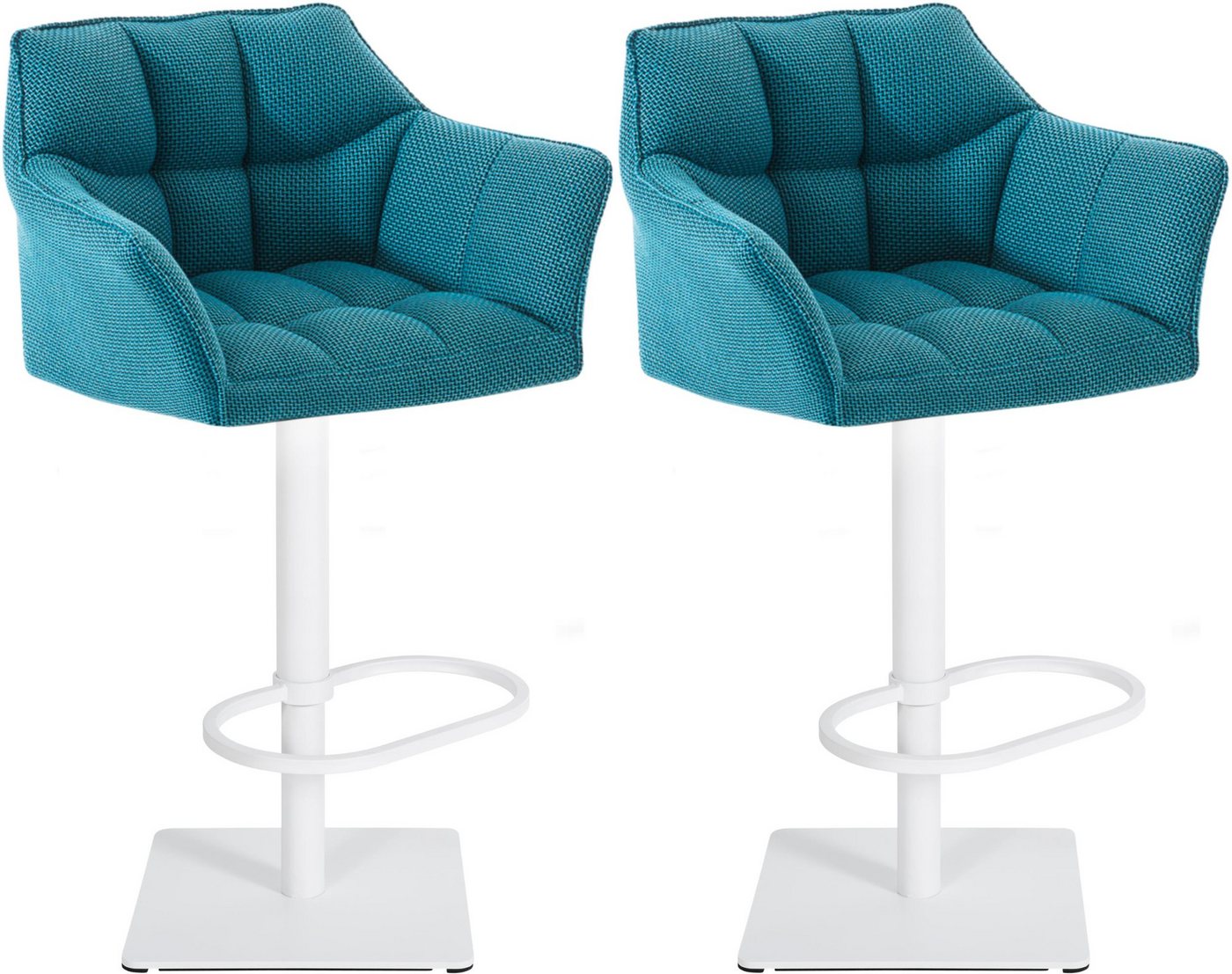 CLP Barhocker Damaso (2er Set, 2 St., 2er), mit Stoff-Bezug, höhenverstellbar von CLP