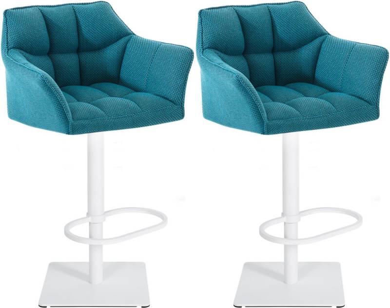 CLP Barhocker Damaso (2er Set, 2 St., 2er), mit Stoff-Bezug, höhenverstellbar von CLP