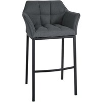 CLP - Barhocker Damaso Filz-Bezug mit Vierfußgestell grau schwarz von CLP