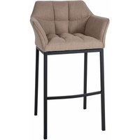 CLP - Barhocker Damaso Filz-Bezug mit Vierfußgestell taupe schwarz von CLP