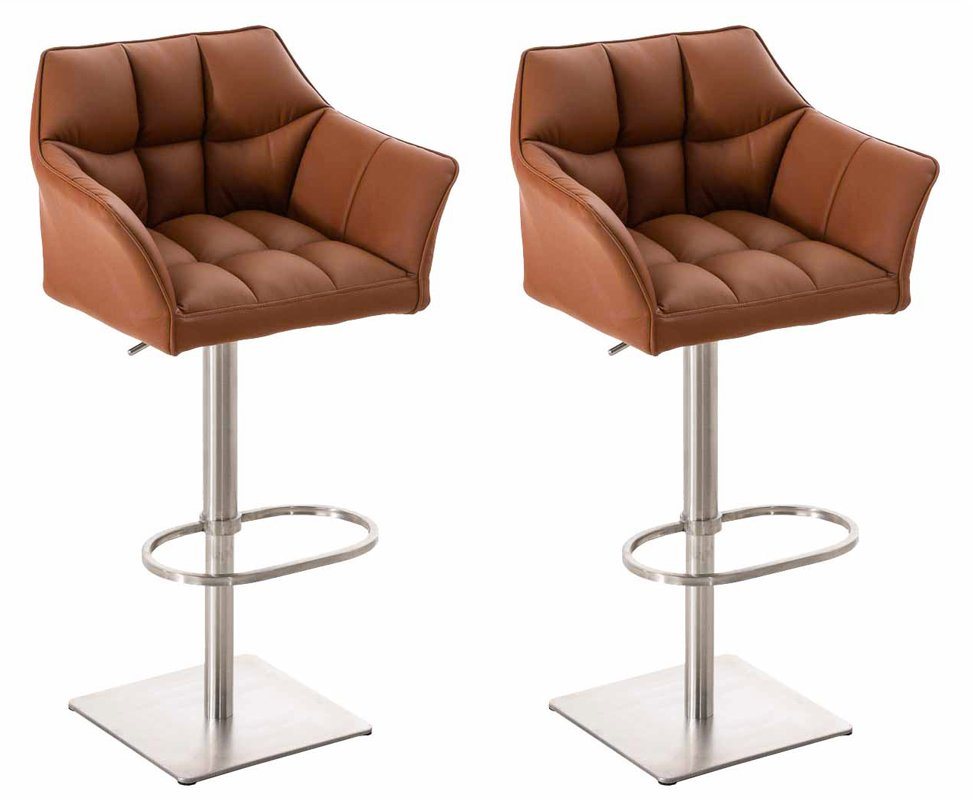 CLP Barhocker Damaso Kunstleder (2er Set, 2 St., 2er), dreh- & höhenverstellbar von CLP
