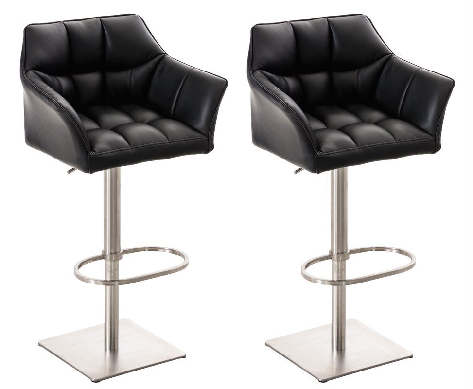 CLP Barhocker Damaso Kunstleder (2er Set, 2 St., 2er), dreh- & höhenverstellbar von CLP