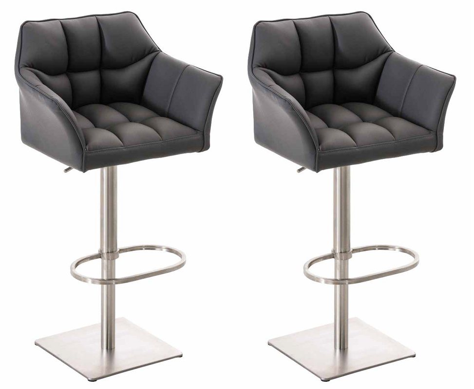 CLP Barhocker Damaso Kunstleder (2er Set, 2 St., 2er), dreh- & höhenverstellbar von CLP