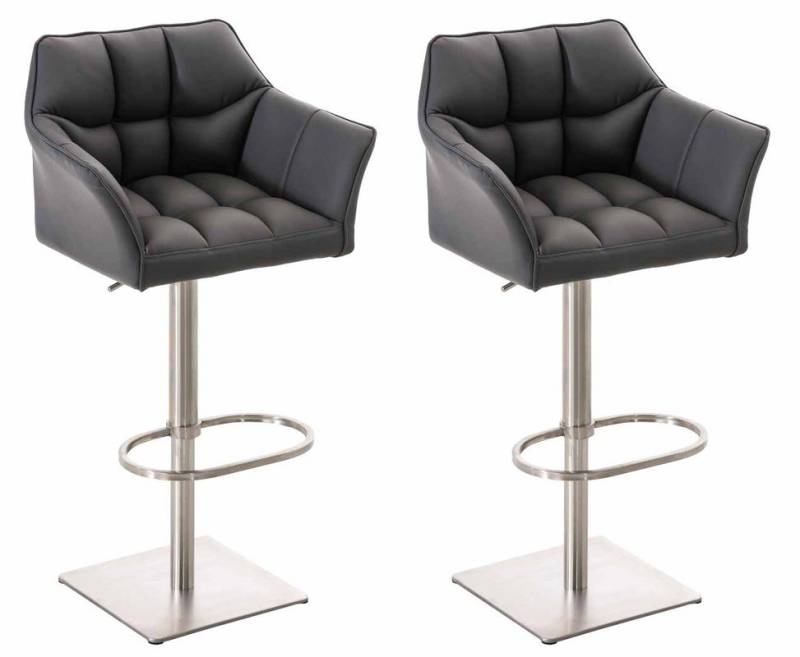 CLP Barhocker Damaso Kunstleder (2er Set, 2 St., 2er), dreh- & höhenverstellbar von CLP