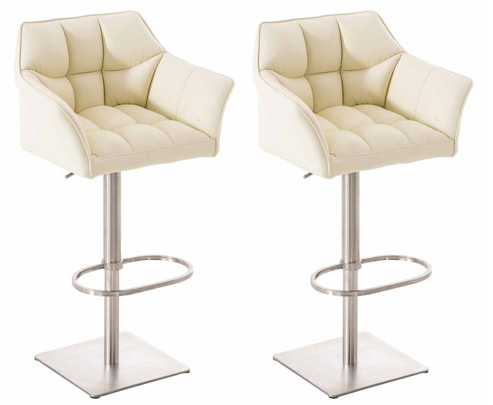 CLP Barhocker Damaso Kunstleder (2er Set, 2 St., 2er), dreh- & höhenverstellbar von CLP