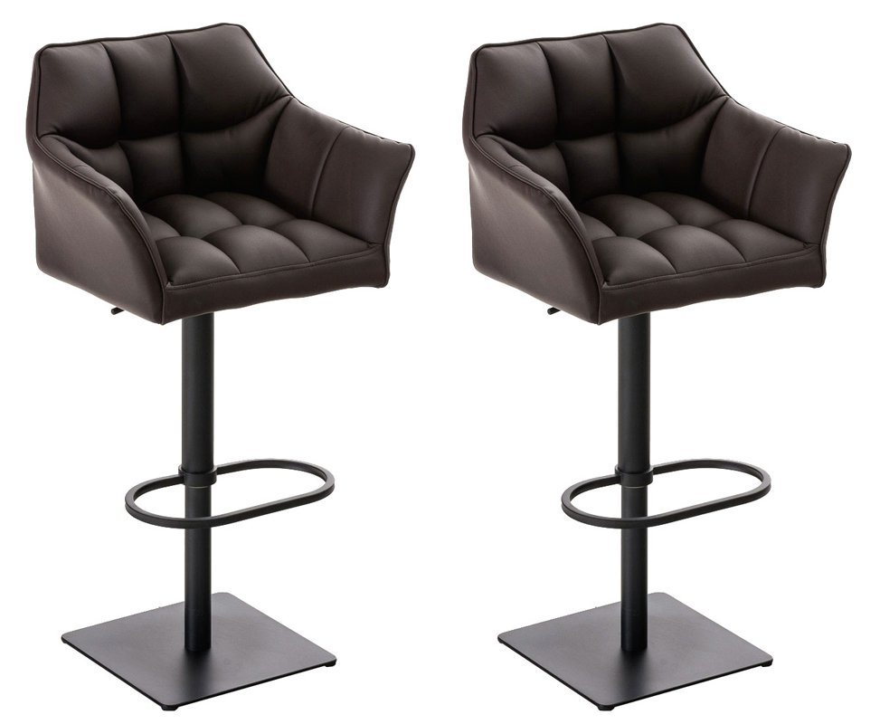 CLP Barhocker Damaso Kunstleder (2er Set, 2 St., 2er), dreh- & höhenverstellbar von CLP