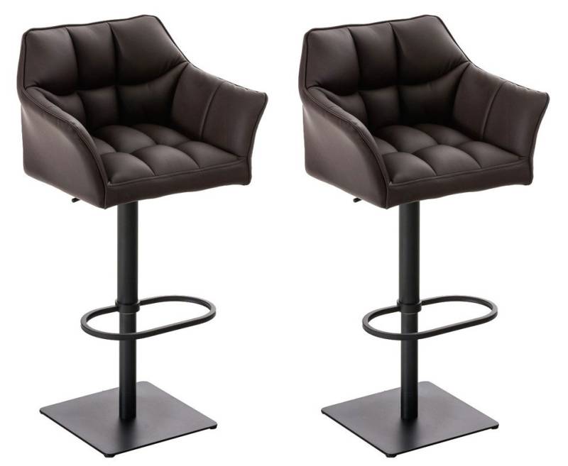 CLP Barhocker Damaso Kunstleder (2er Set, 2 St., 2er), dreh- & höhenverstellbar von CLP