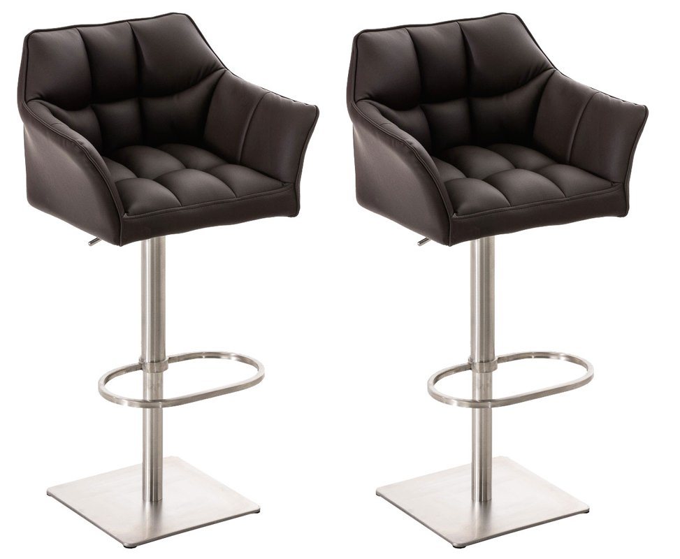 CLP Barhocker Damaso Kunstleder (2er Set, 2 St., 2er), dreh- & höhenverstellbar von CLP