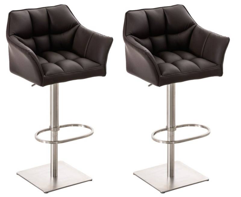 CLP Barhocker Damaso Kunstleder (2er Set, 2 St., 2er), dreh- & höhenverstellbar von CLP