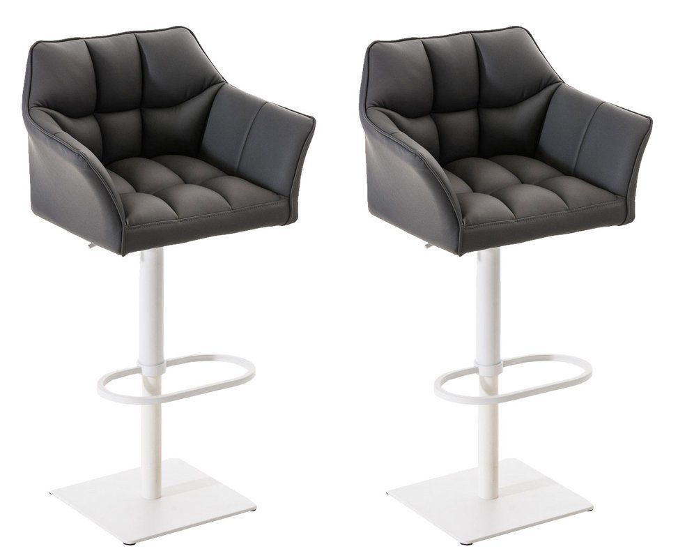 CLP Barhocker Damaso Kunstleder (2er Set, 2 St., 2er), dreh- & höhenverstellbar von CLP