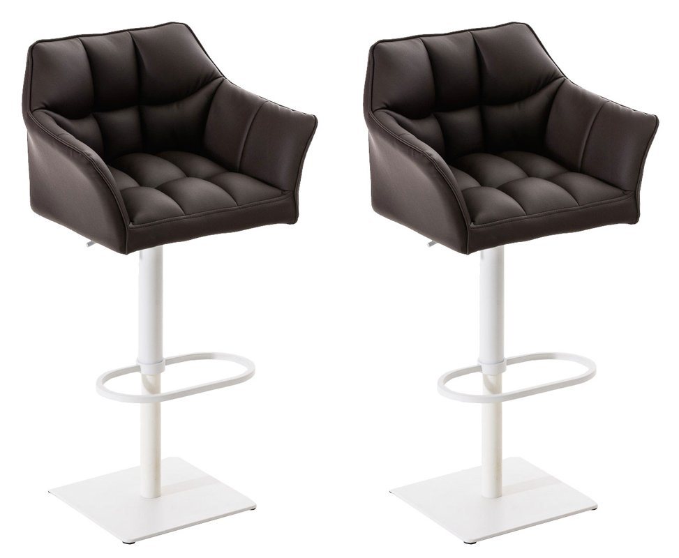 CLP Barhocker Damaso Kunstleder (2er Set, 2 St., 2er), dreh- & höhenverstellbar von CLP