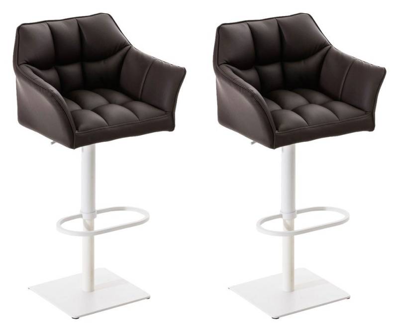 CLP Barhocker Damaso Kunstleder (2er Set, 2 St., 2er), dreh- & höhenverstellbar von CLP